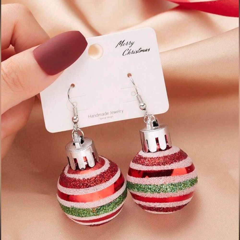 3for$20 1 Pair Creative Christmas Ornament Ball Dangle Earrings
